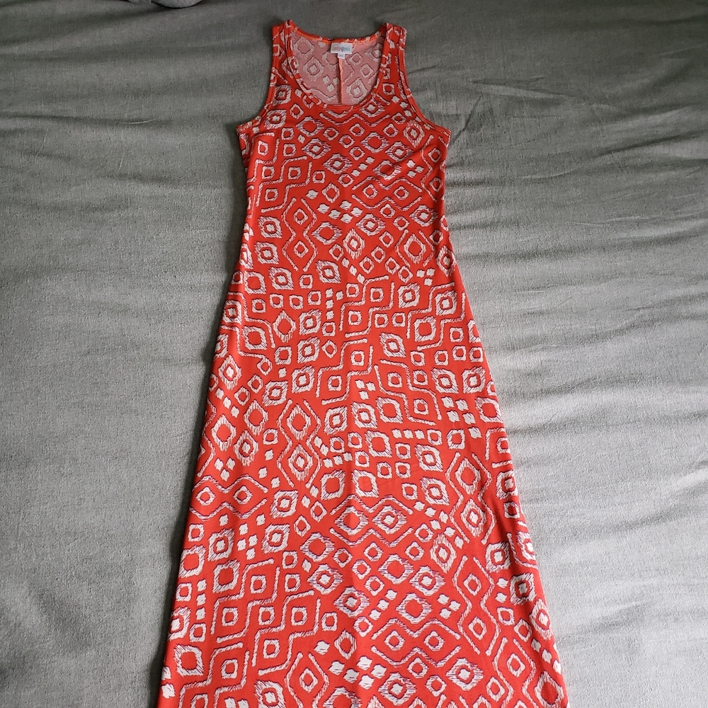 Orange maxi dress